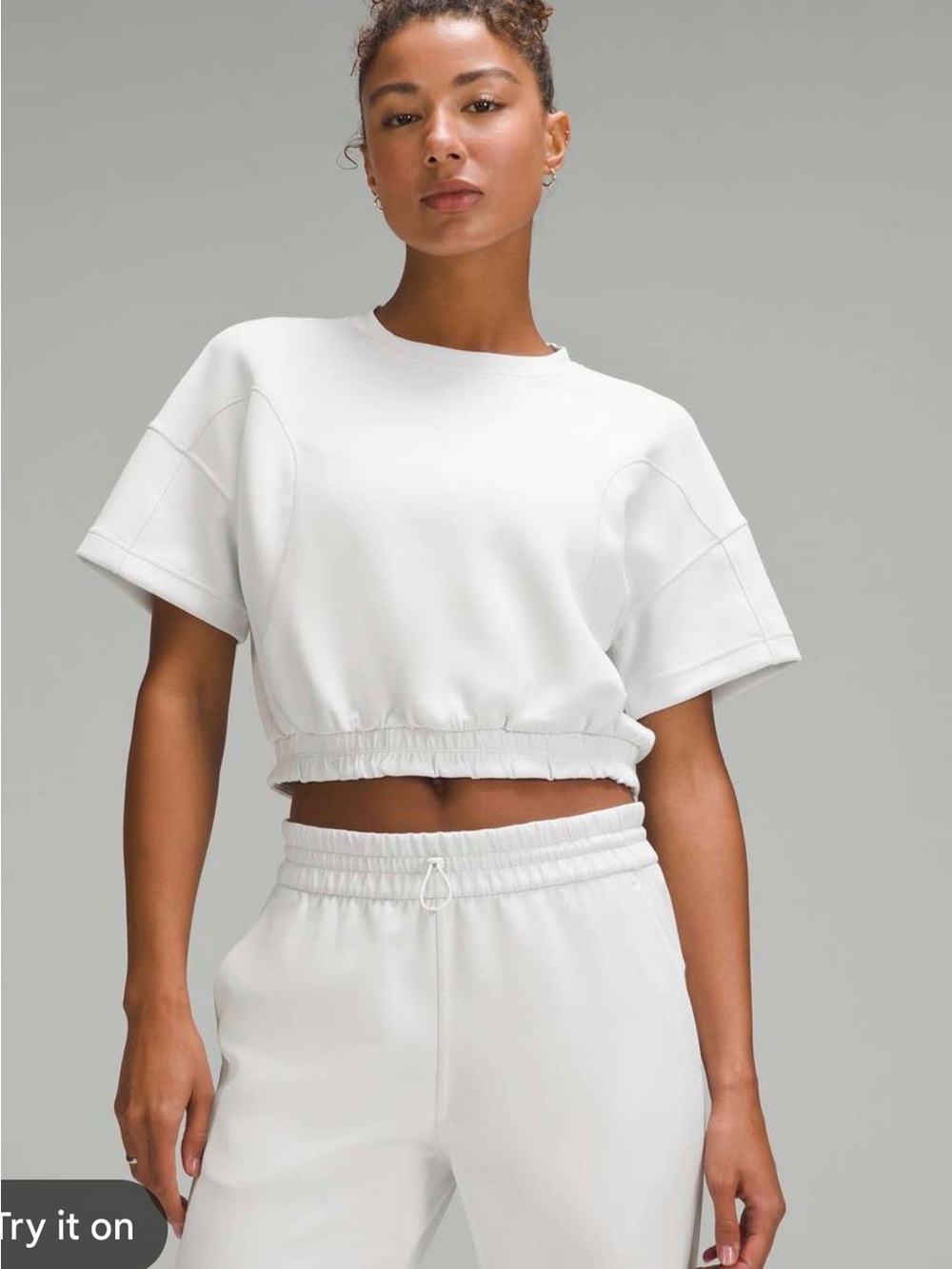 NWOT Lululemon Softstreme Gathered Relaxed T-Shirt in White